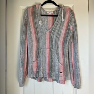 O'Neill Campfire pullover hoodie sweater with a yarn-dyed striped pattern